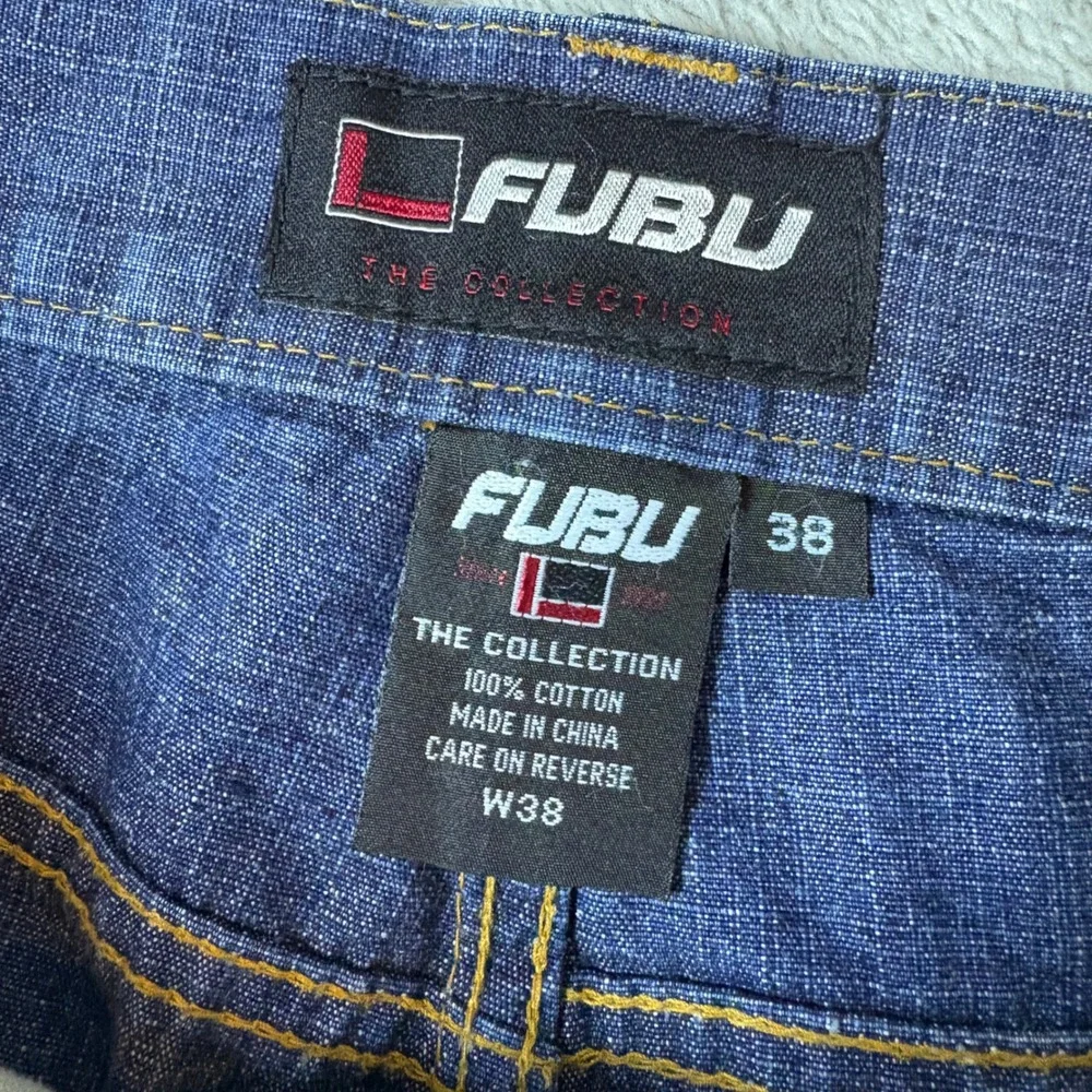 FUBU Shorts Mens 38 The‎ Collection Carpenter Baggy Relaxed Denim Blue Y2K